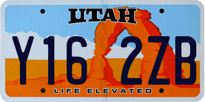 UT license plate Y162ZB
