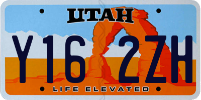 UT license plate Y162ZH