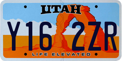 UT license plate Y162ZR