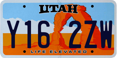 UT license plate Y162ZW