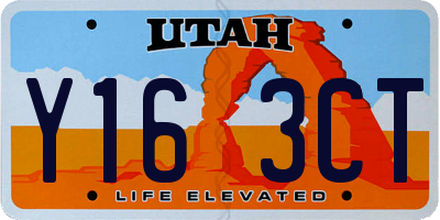 UT license plate Y163CT