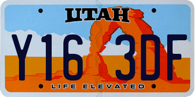 UT license plate Y163DF
