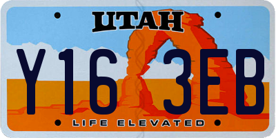 UT license plate Y163EB
