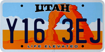 UT license plate Y163EJ