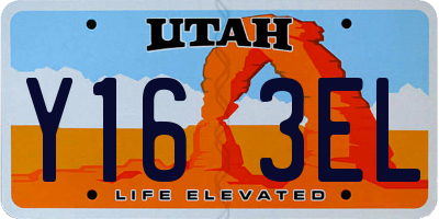 UT license plate Y163EL