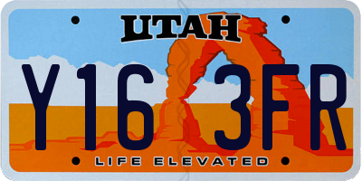 UT license plate Y163FR
