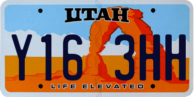 UT license plate Y163HH
