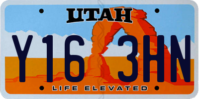 UT license plate Y163HN