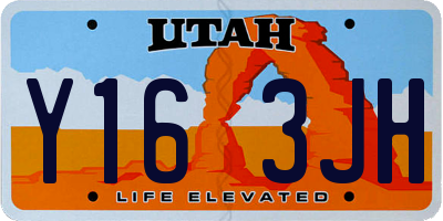 UT license plate Y163JH