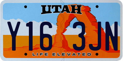 UT license plate Y163JN