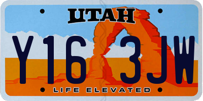 UT license plate Y163JW