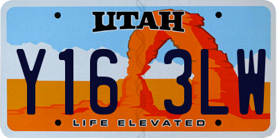 UT license plate Y163LW