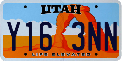 UT license plate Y163NN