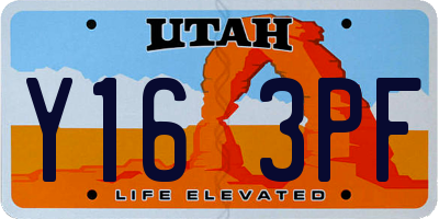 UT license plate Y163PF