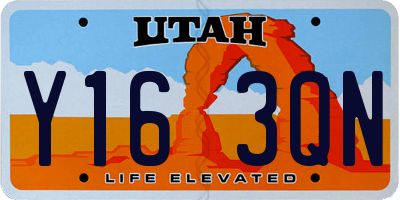 UT license plate Y163QN