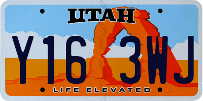 UT license plate Y163WJ
