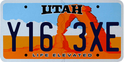 UT license plate Y163XE