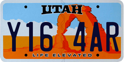 UT license plate Y164AR