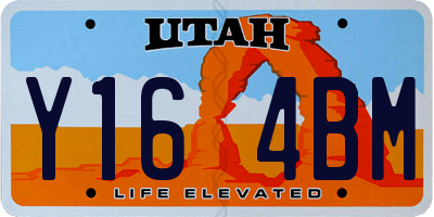 UT license plate Y164BM