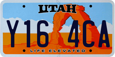 UT license plate Y164CA