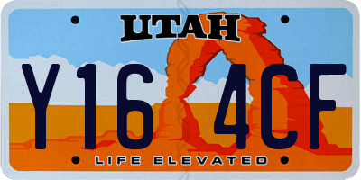UT license plate Y164CF