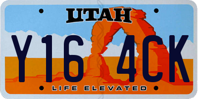 UT license plate Y164CK