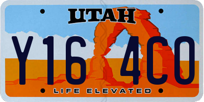 UT license plate Y164CO