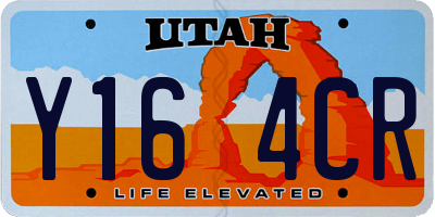UT license plate Y164CR