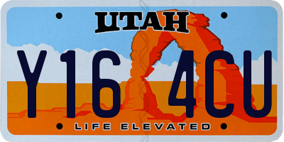 UT license plate Y164CU