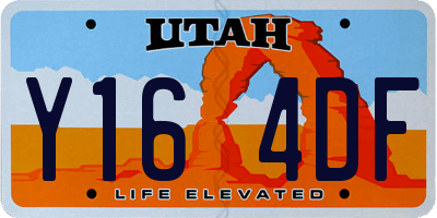 UT license plate Y164DF
