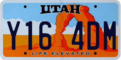 UT license plate Y164DM