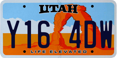 UT license plate Y164DW