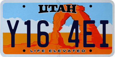 UT license plate Y164EI