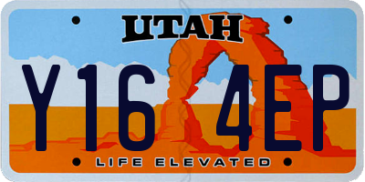 UT license plate Y164EP