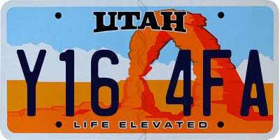UT license plate Y164FA