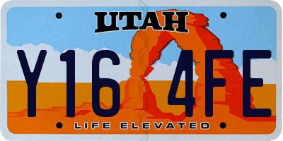 UT license plate Y164FE