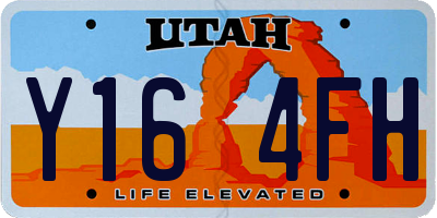 UT license plate Y164FH