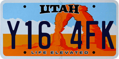 UT license plate Y164FK