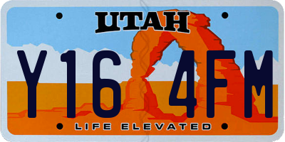 UT license plate Y164FM