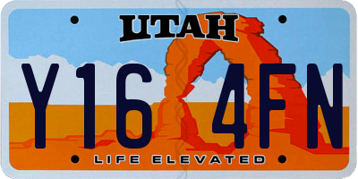 UT license plate Y164FN