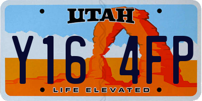 UT license plate Y164FP