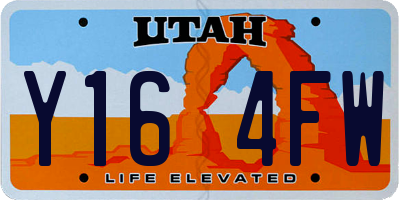 UT license plate Y164FW