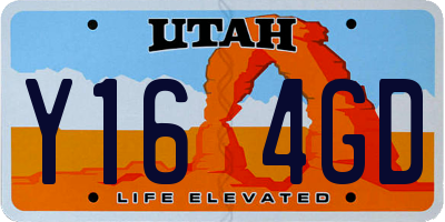 UT license plate Y164GD