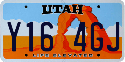 UT license plate Y164GJ