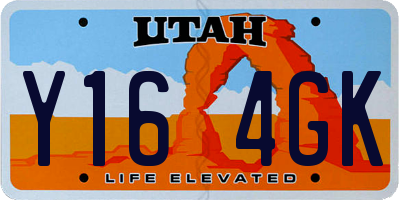 UT license plate Y164GK