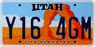 UT license plate Y164GM