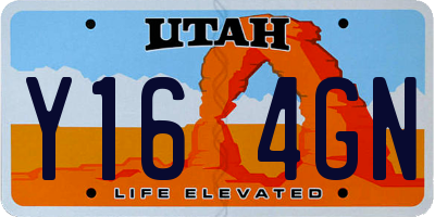 UT license plate Y164GN