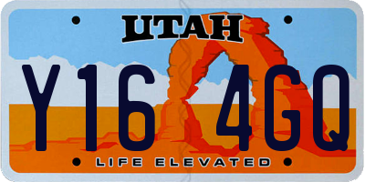 UT license plate Y164GQ