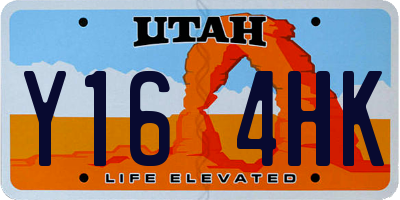 UT license plate Y164HK