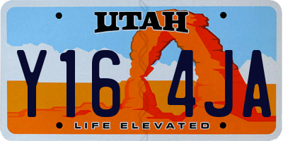 UT license plate Y164JA